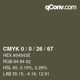 Color code: CMYK 0 / 0 / 26 / 67 | qconv.com