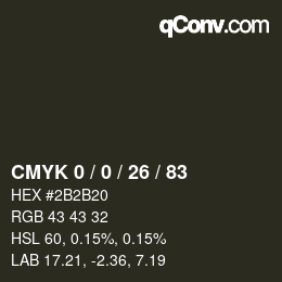 Color code: CMYK 0 / 0 / 26 / 83 | qconv.com