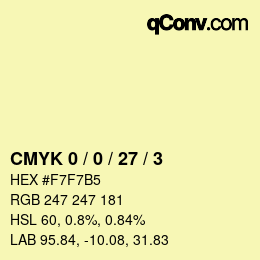 Color code: CMYK 0 / 0 / 27 / 3 | qconv.com