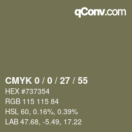 Código de color: CMYK 0 / 0 / 27 / 55 | qconv.com