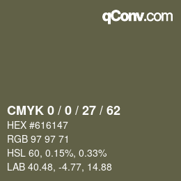 Color code: CMYK 0 / 0 / 27 / 62 | qconv.com