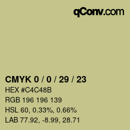 Color code: CMYK 0 / 0 / 29 / 23 | qconv.com