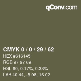 Color code: CMYK 0 / 0 / 29 / 62 | qconv.com