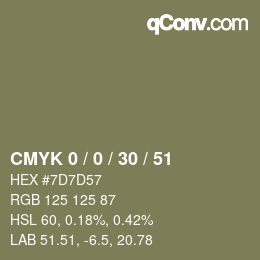 Color code: CMYK 0 / 0 / 30 / 51 | qconv.com