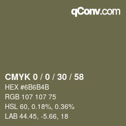 Color code: CMYK 0 / 0 / 30 / 58 | qconv.com
