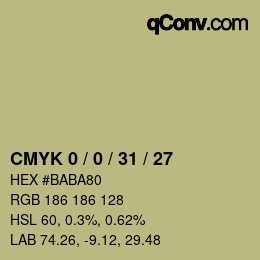 Código de color: CMYK 0 / 0 / 31 / 27 | qconv.com