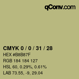 Color code: CMYK 0 / 0 / 31 / 28 | qconv.com