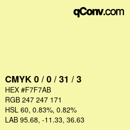 Color code: CMYK 0 / 0 / 31 / 3 | qconv.com