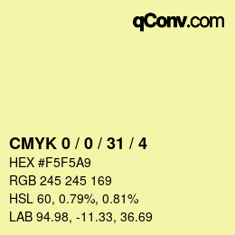 Color code: CMYK 0 / 0 / 31 / 4 | qconv.com