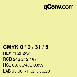 Color code: CMYK 0 / 0 / 31 / 5 | qconv.com