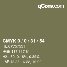 Color code: CMYK 0 / 0 / 31 / 54 | qconv.com