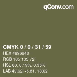 Color code: CMYK 0 / 0 / 31 / 59 | qconv.com