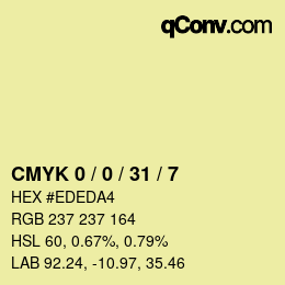 Código de color: CMYK 0 / 0 / 31 / 7 | qconv.com