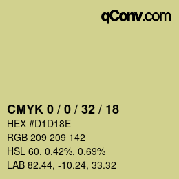 Color code: CMYK 0 / 0 / 32 / 18 | qconv.com