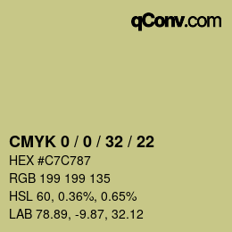 Color code: CMYK 0 / 0 / 32 / 22 | qconv.com