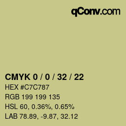 Color code: CMYK 0 / 0 / 32 / 22 | qconv.com