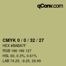 Color code: CMYK 0 / 0 / 32 / 27 | qconv.com