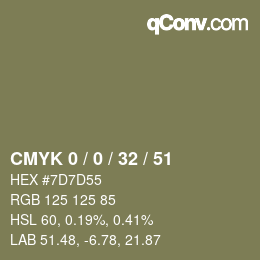 Color code: CMYK 0 / 0 / 32 / 51 | qconv.com