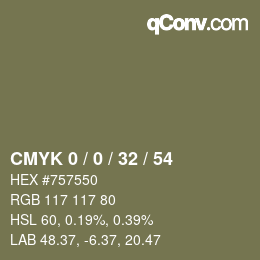 Color code: CMYK 0 / 0 / 32 / 54 | qconv.com