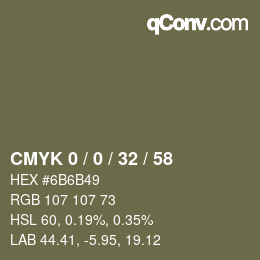 Color code: CMYK 0 / 0 / 32 / 58 | qconv.com