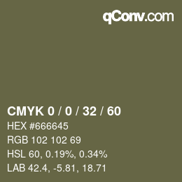 Color code: CMYK 0 / 0 / 32 / 60 | qconv.com