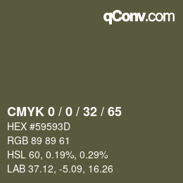 Color code: CMYK 0 / 0 / 32 / 65 | qconv.com