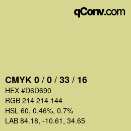 Color code: CMYK 0 / 0 / 33 / 16 | qconv.com