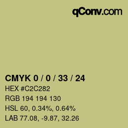 Color code: CMYK 0 / 0 / 33 / 24 | qconv.com