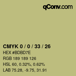 Color code: CMYK 0 / 0 / 33 / 26 | qconv.com