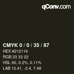 Color code: CMYK 0 / 0 / 35 / 87 | qconv.com