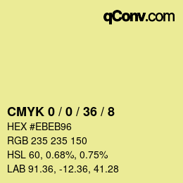 カラーコード: CMYK 0 / 0 / 36 / 8 | qconv.com