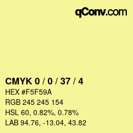 Color code: CMYK 0 / 0 / 37 / 4 | qconv.com