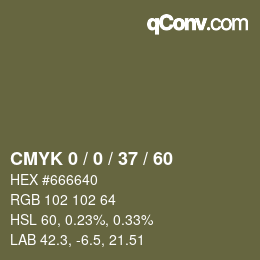 カラーコード: CMYK 0 / 0 / 37 / 60 | qconv.com
