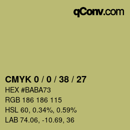 カラーコード: CMYK 0 / 0 / 38 / 27 | qconv.com