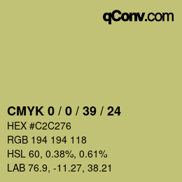 Color code: CMYK 0 / 0 / 39 / 24 | qconv.com