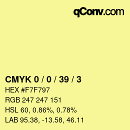 Color code: CMYK 0 / 0 / 39 / 3 | qconv.com