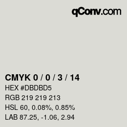 Color code: CMYK 0 / 0 / 3 / 14 | qconv.com