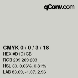 Color code: CMYK 0 / 0 / 3 / 18 | qconv.com