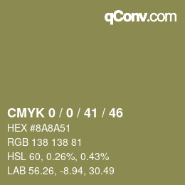 Color code: CMYK 0 / 0 / 41 / 46 | qconv.com