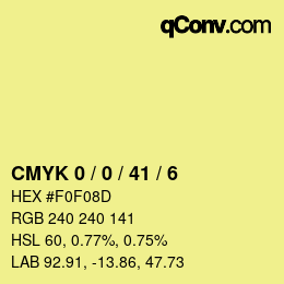 Color code: CMYK 0 / 0 / 41 / 6 | qconv.com