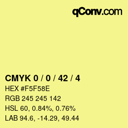 Color code: CMYK 0 / 0 / 42 / 4 | qconv.com