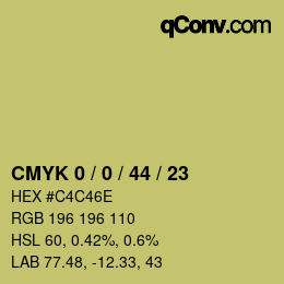 Color code: CMYK 0 / 0 / 44 / 23 | qconv.com