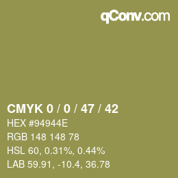 Color code: CMYK 0 / 0 / 47 / 42 | qconv.com