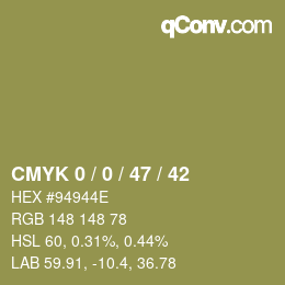 Color code: CMYK 0 / 0 / 47 / 42 | qconv.com