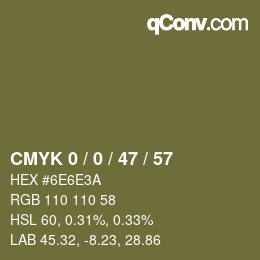 Color code: CMYK 0 / 0 / 47 / 57 | qconv.com