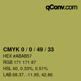 Color code: CMYK 0 / 0 / 49 / 33 | qconv.com