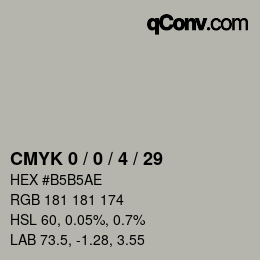 Color code: CMYK 0 / 0 / 4 / 29 | qconv.com