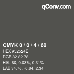 Color code: CMYK 0 / 0 / 4 / 68 | qconv.com