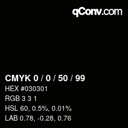 Color code: CMYK 0 / 0 / 50 / 99 | qconv.com