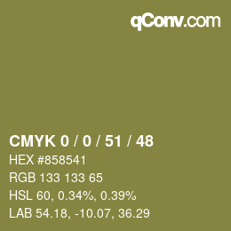 Color code: CMYK 0 / 0 / 51 / 48 | qconv.com